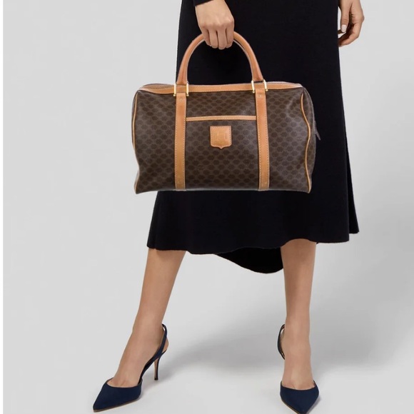 Celine Handbags - Celine Macadam M13 Boston‎ Triomphe coated canvas  bag GUC